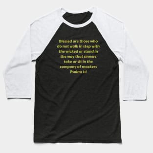 Bible Verse Psalms 1:1 Baseball T-Shirt